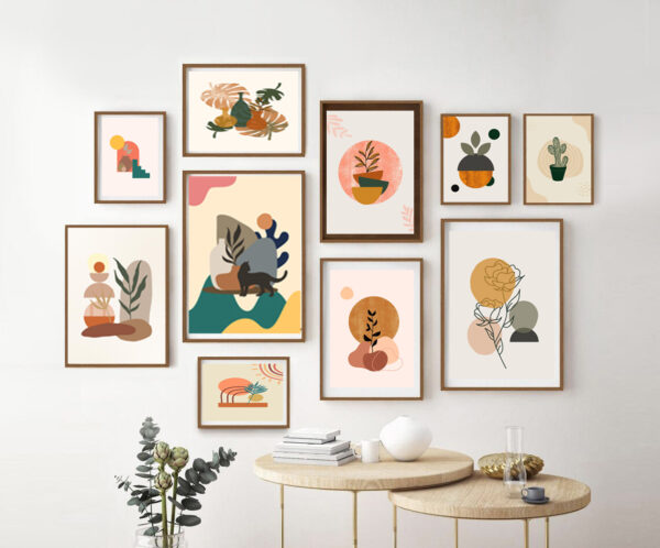 Art Set of 10 Prints Modern