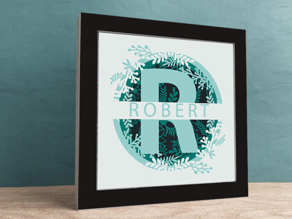 3D Split Monogram Custom A-Z Shadow Box - Image 6