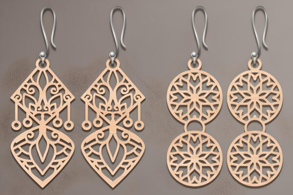 150+ Laser Cut Wood Earrings SVG Bundle - Image 8