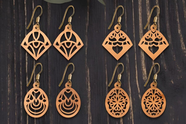 150+ Laser Cut Wood Earrings SVG Bundle - Image 7