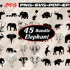 Elephant Bundle Svg