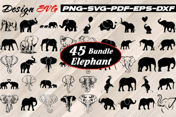 Elephant Bundle Svg