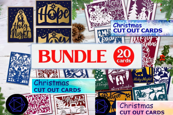 Christmas Cut out Card Bundle