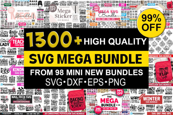 1M SVG Bundle, Digital Prints, Silhouettes, Clipart, Precise Cut Files, Circut, HQ Designs - Image 25