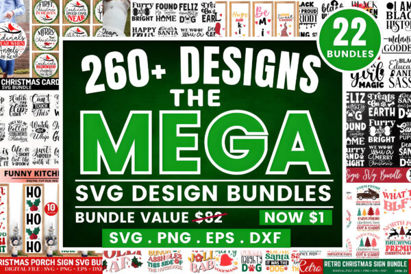 1M SVG Bundle, Digital Prints, Silhouettes, Clipart, Precise Cut Files, Circut, HQ Designs - Image 30