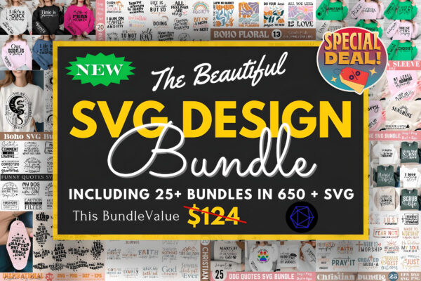 1M SVG Bundle, Digital Prints, Silhouettes, Clipart, Precise Cut Files, Circut, HQ Designs - Image 24