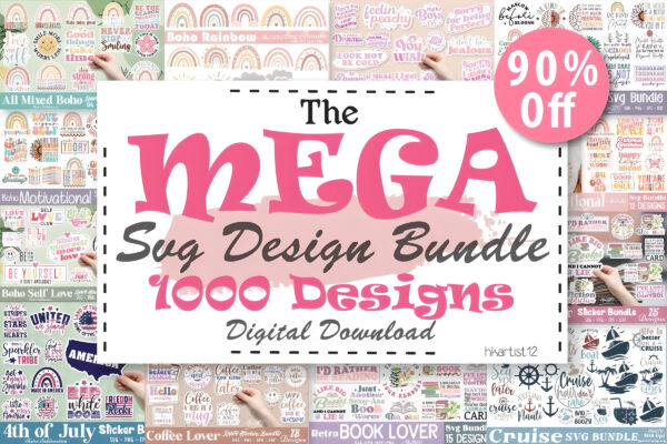 1M SVG Bundle, Digital Prints, Silhouettes, Clipart, Precise Cut Files, Circut, HQ Designs - Image 22