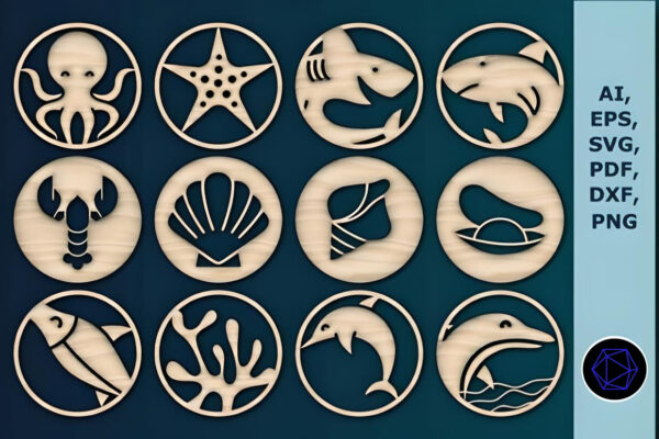 Lasercut Coasters Mega Bundle SVG - Image 3