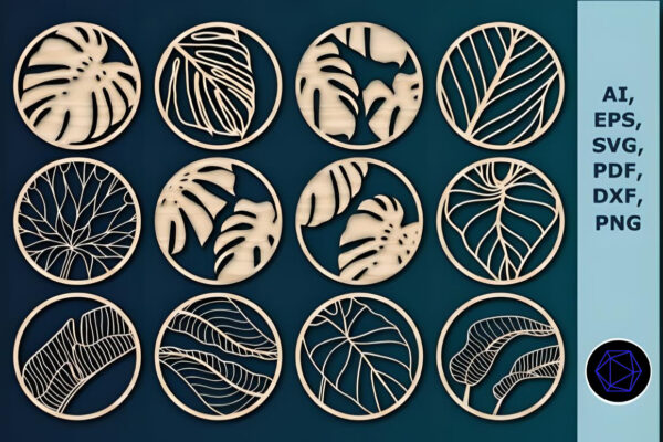 Lasercut Coasters Mega Bundle SVG - Image 8